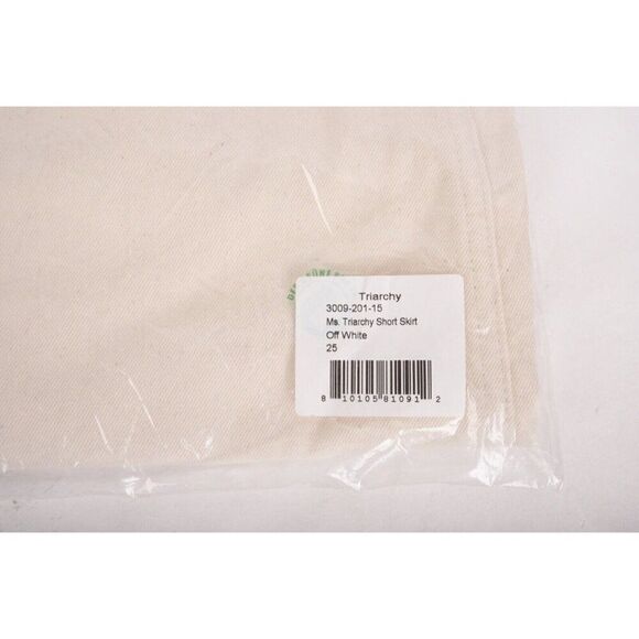 Triarchy Womens Ms.Triarchy Off White Short Denim Skirt XS EU 25 3009-201 New - Picture 8 of 8